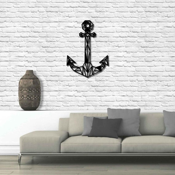Metal Wall Art Anchor Interior Decoration Home Decor Wall Etsy