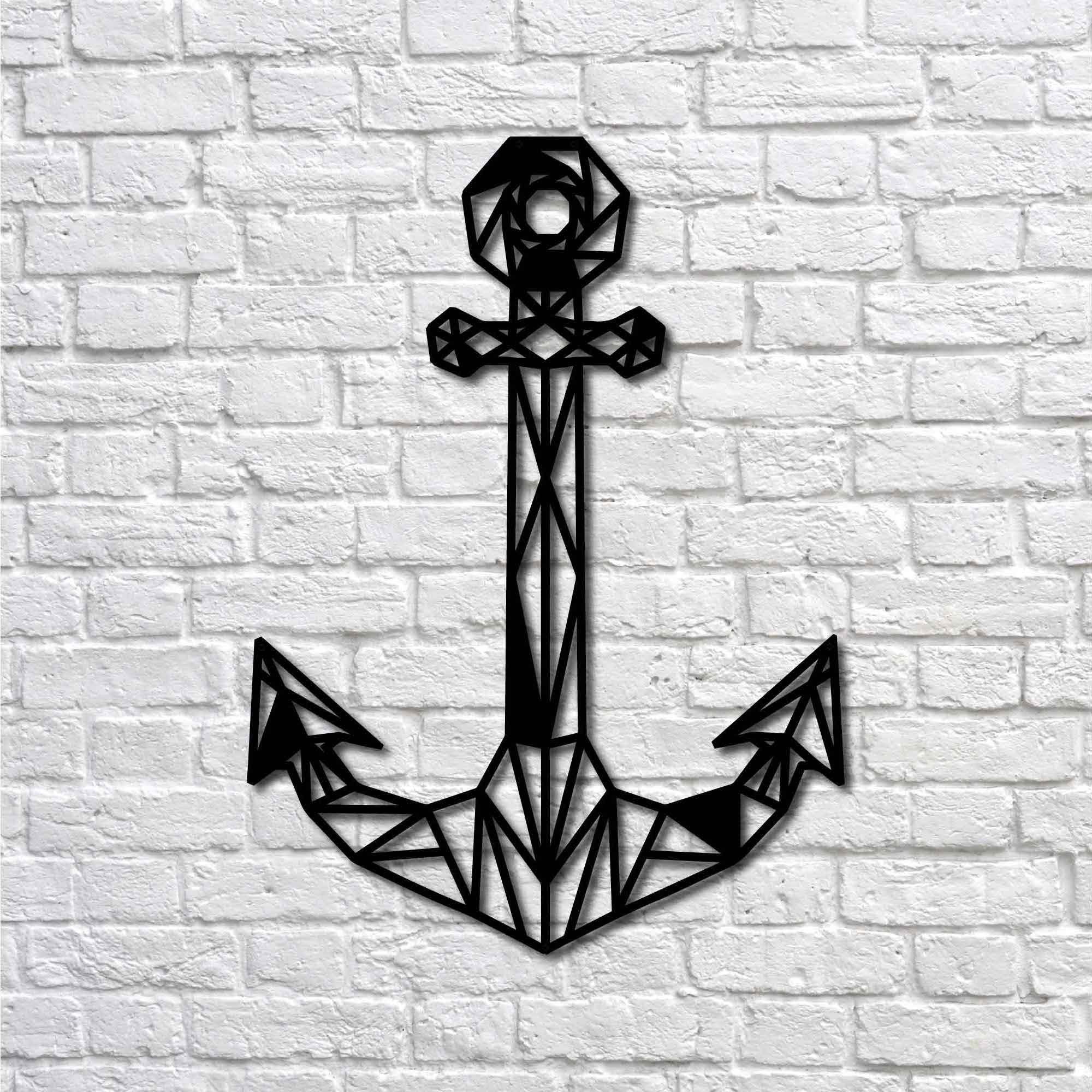 Metal Wall Art Anchor Interior Decoration Home Decor Wall Etsy