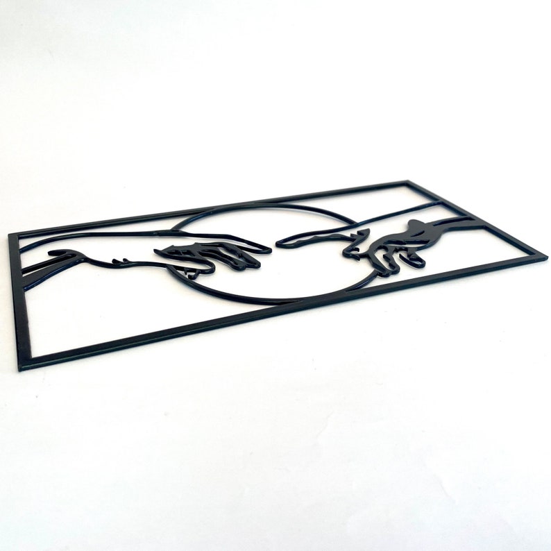 Mini Metal Wall Art Creation of Adam Interior Decoration Etsy