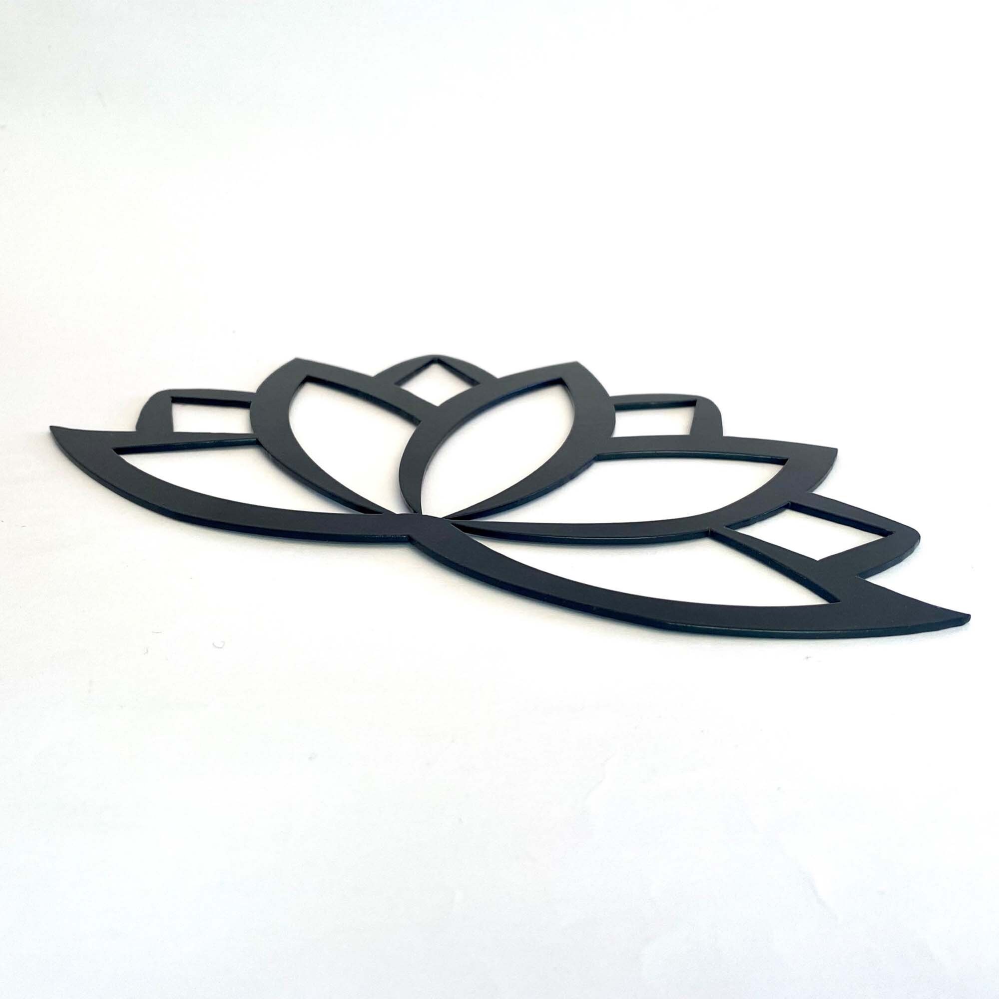 Mini Metal Wall Art Lotus Interior Decoration Home Decor Etsy