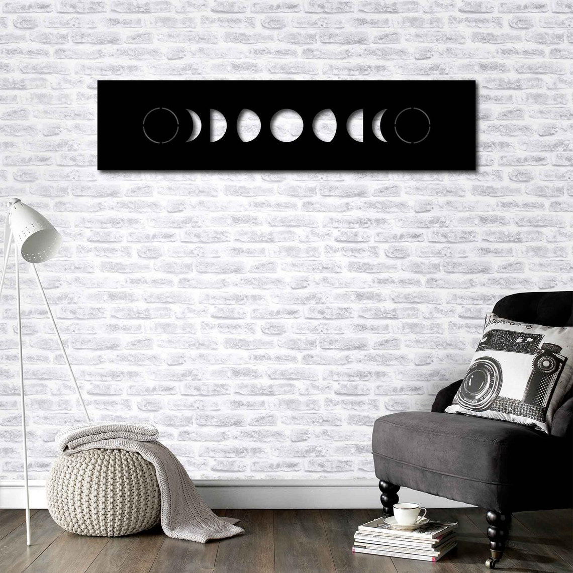 Metal Wall Art Moon Phases Wall Decor Interior Decoration Home Etsy