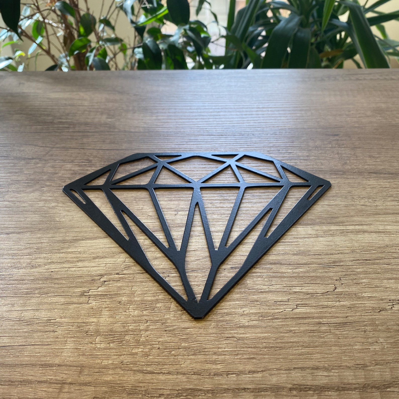 Mini Metal Wall Art Diamond Interior Decoration Home Decor Etsy