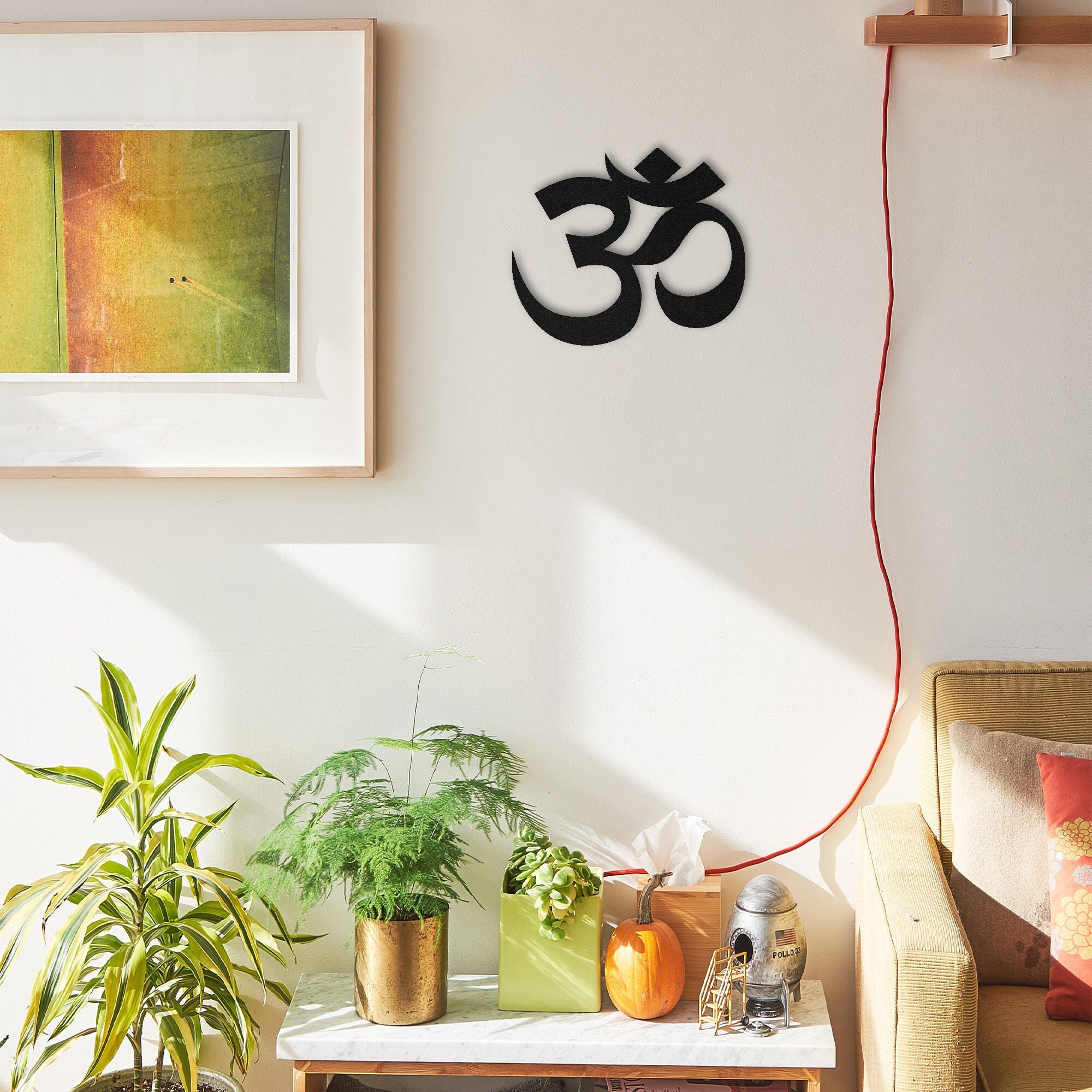 Mini Metal Wall Art Om Symbol Decoración de interiores Etsy