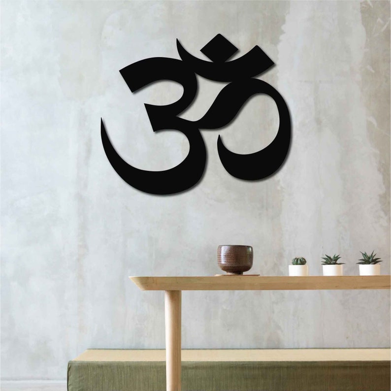 Metal Wall Art Om Symbol Interior Decoration Home Decor Wall Etsy