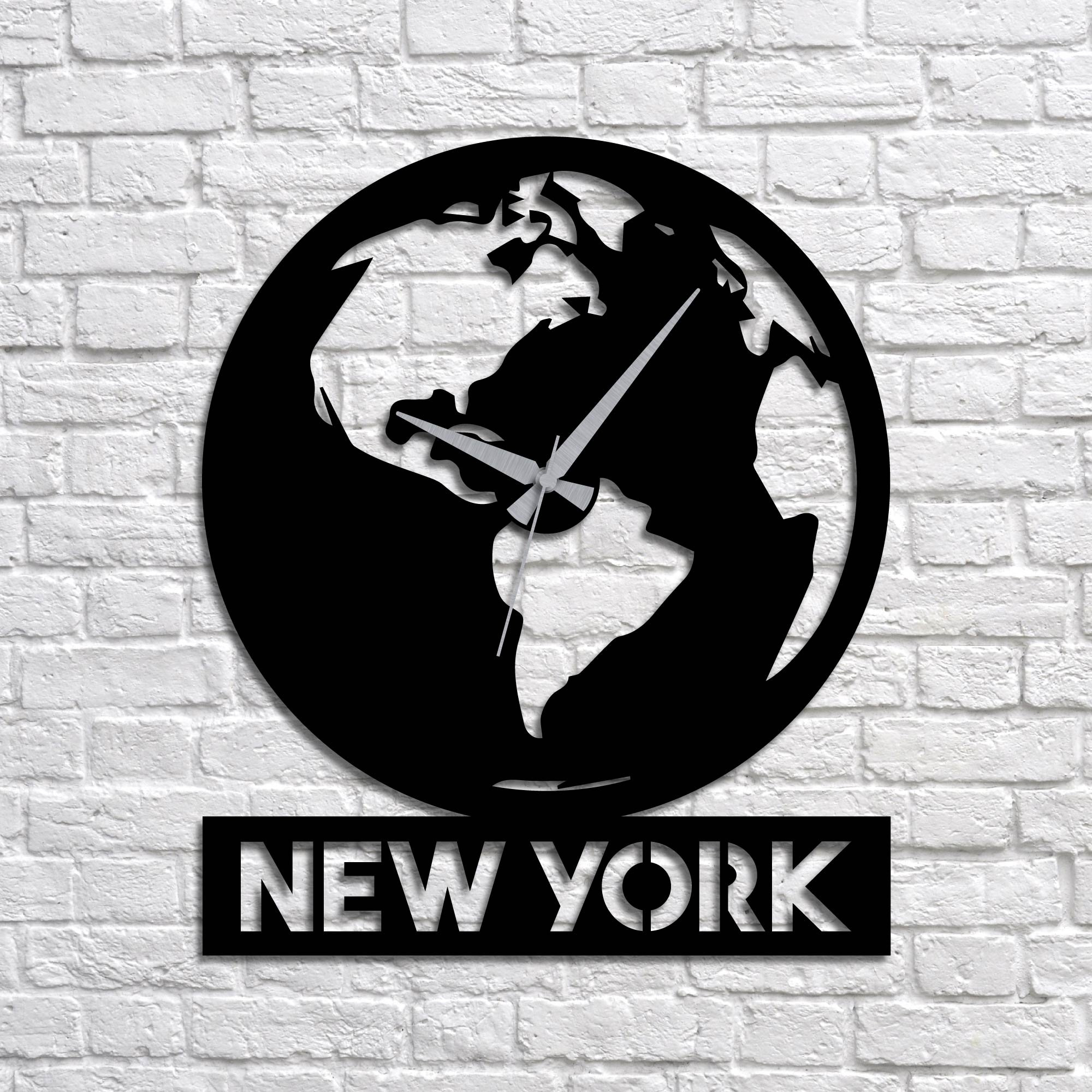 Metal Wall Clock Custom City Clock Personalized World Clocks Etsy