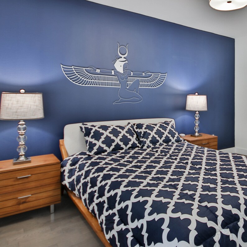 Metal Wall Art Isis Egyptian Goddess Interior Decoration Etsy