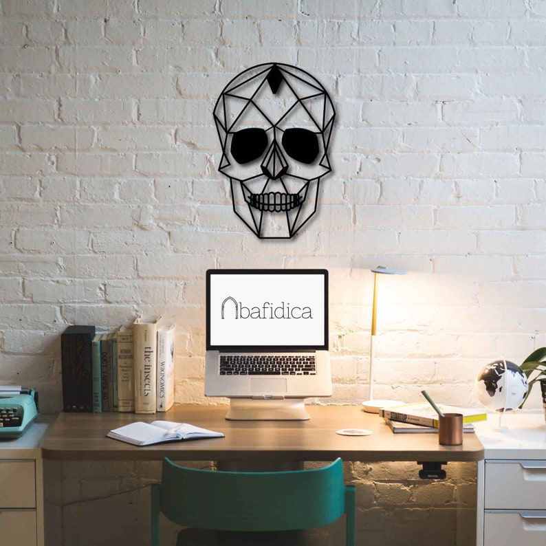 Metal Wall Art Skull Interior Decoration Home Decor Wall Etsy