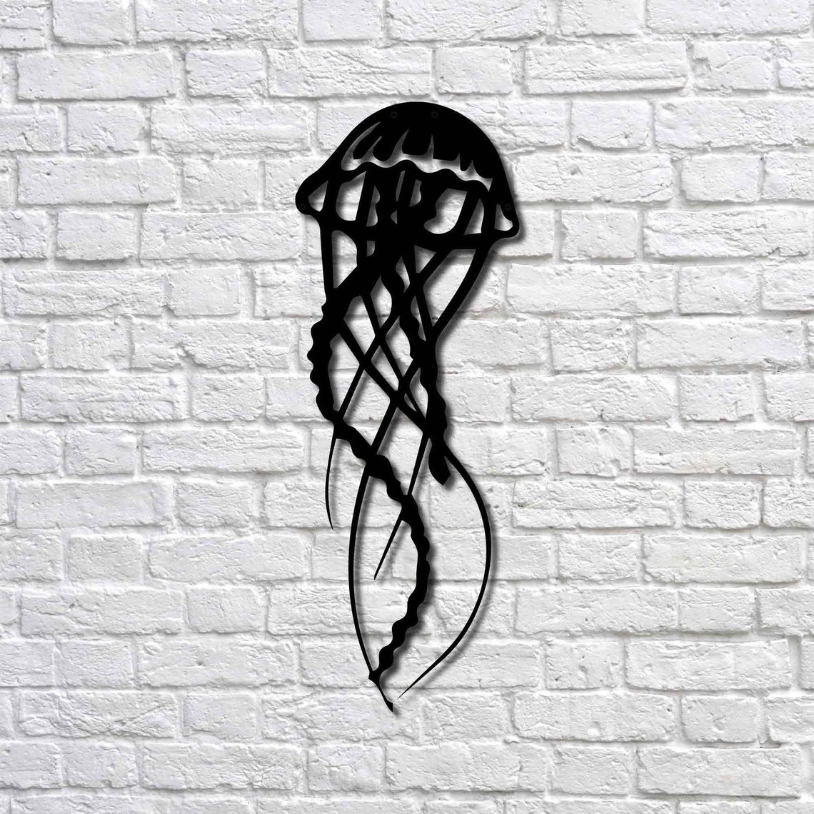 Metal Wall Art Jellyfish Interior Decoration Home Decor Etsy Canada