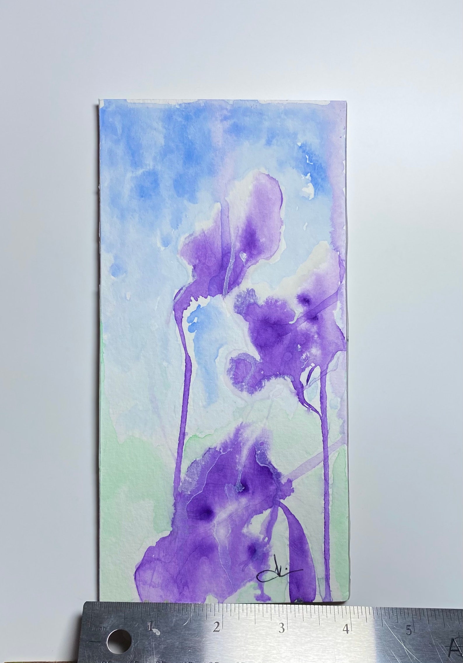 Abstract Irises Original Watercolor Painting - Etsy Israel