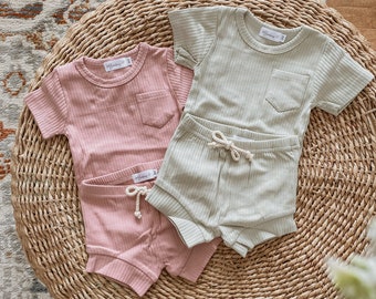 Baby Organic Summer Set | Gender Neutral Gift | Organic Baby Outfit | Baby Shower Gift | Cozy Baby Clothing Set | Coming Home Outfit