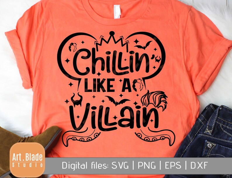 Download Chillin like a Villain SVG halloween svg fall svg Disney ...