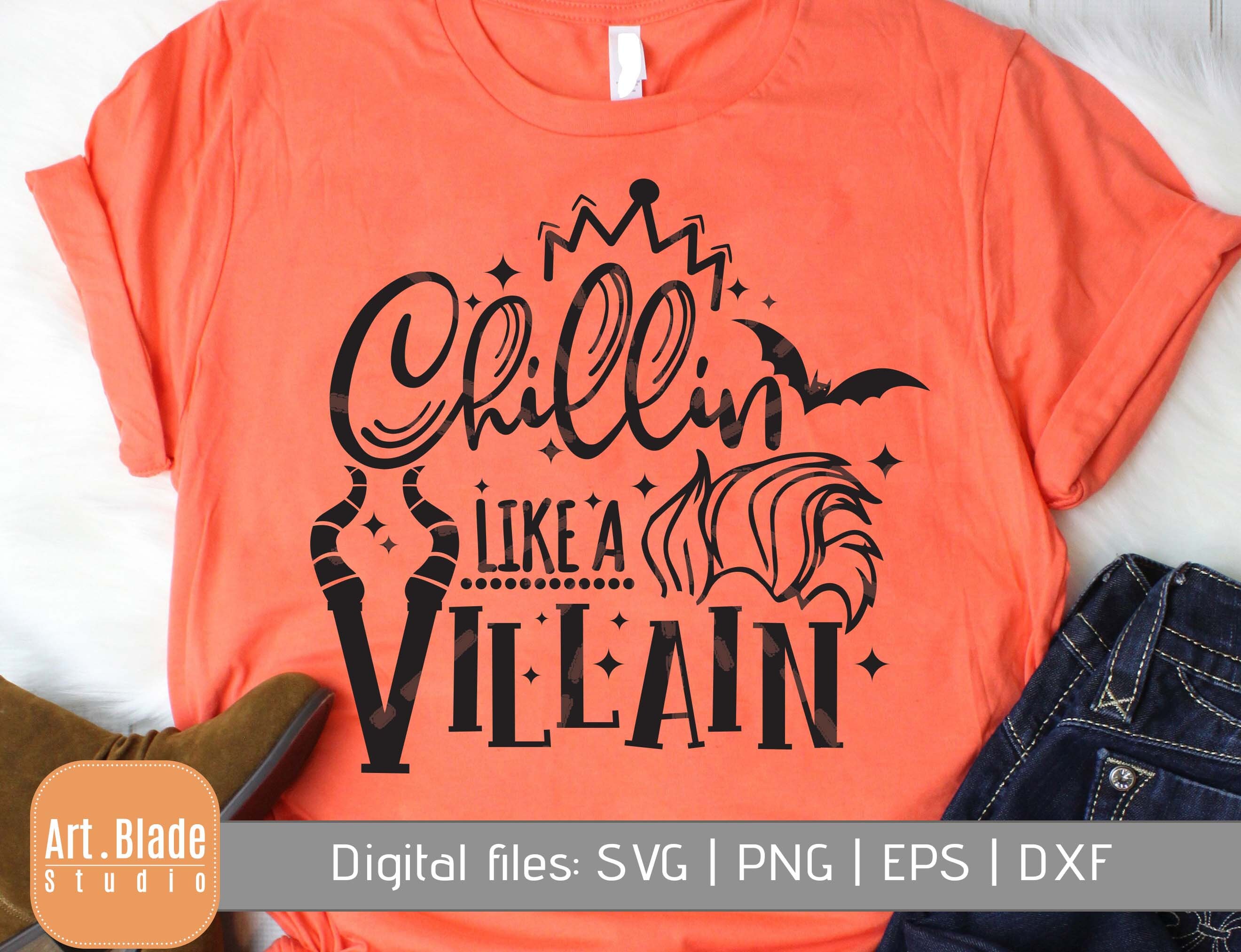 Download Chillin like a Villain SVG halloween svg fall svg Disney ...
