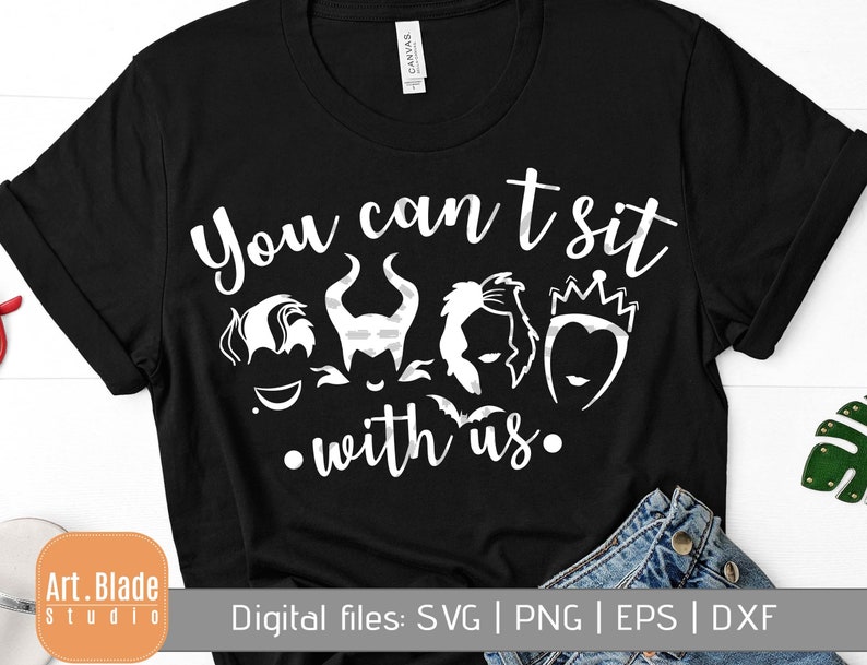 You can't sit with us svg Disney villain svg Ursula svg | Etsy