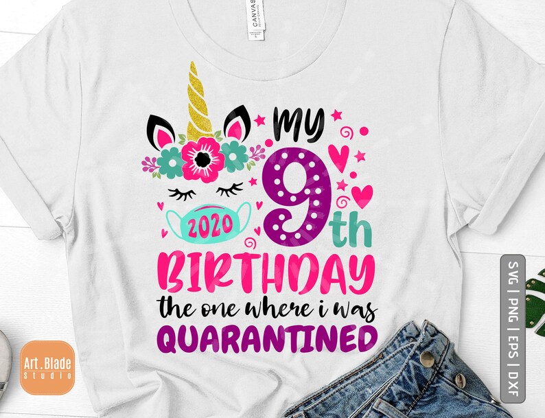 Download My 9th Birthday 2020 unicorn style svg The one where I was ...