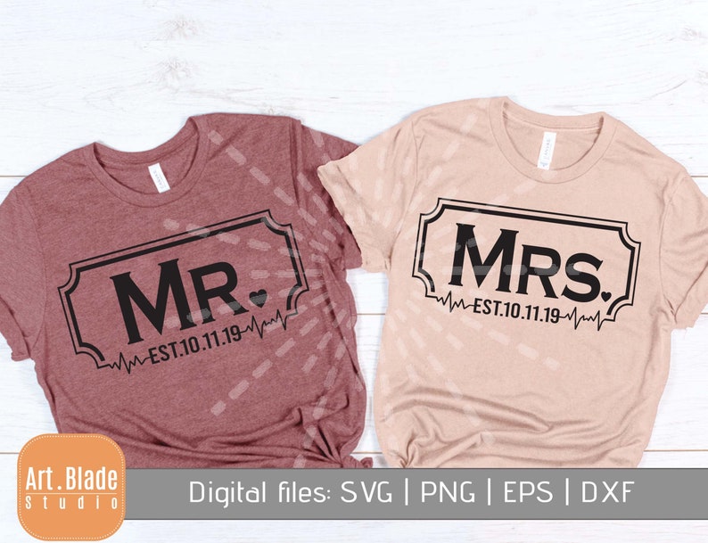 Download Mr and Mrs Hubs and Wife SVG Customize Your Own Established | Etsy