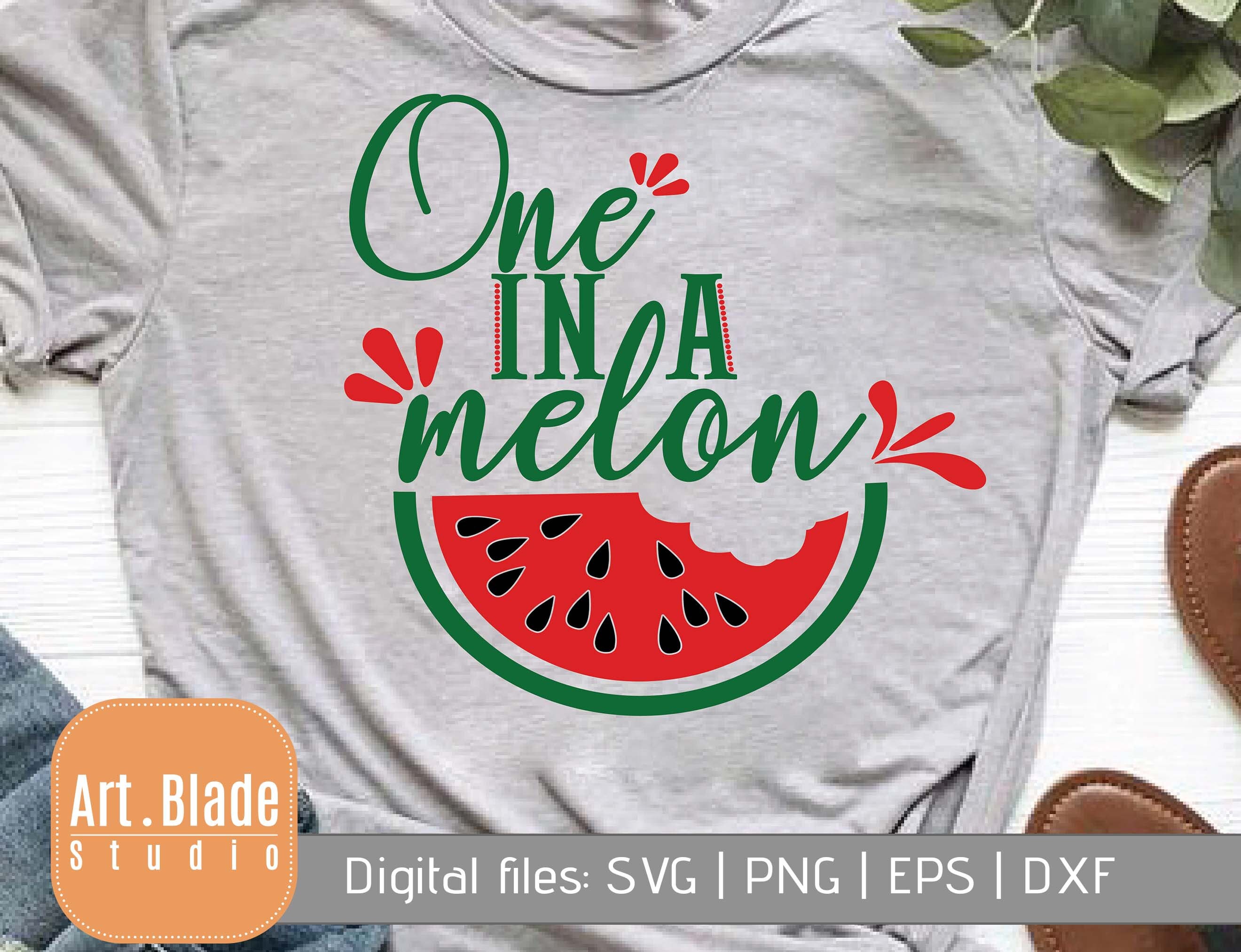 Download One In A Melon Svg T Shirt Designs Silhouette Cut Files Etsy SVG, PNG, EPS, DXF File