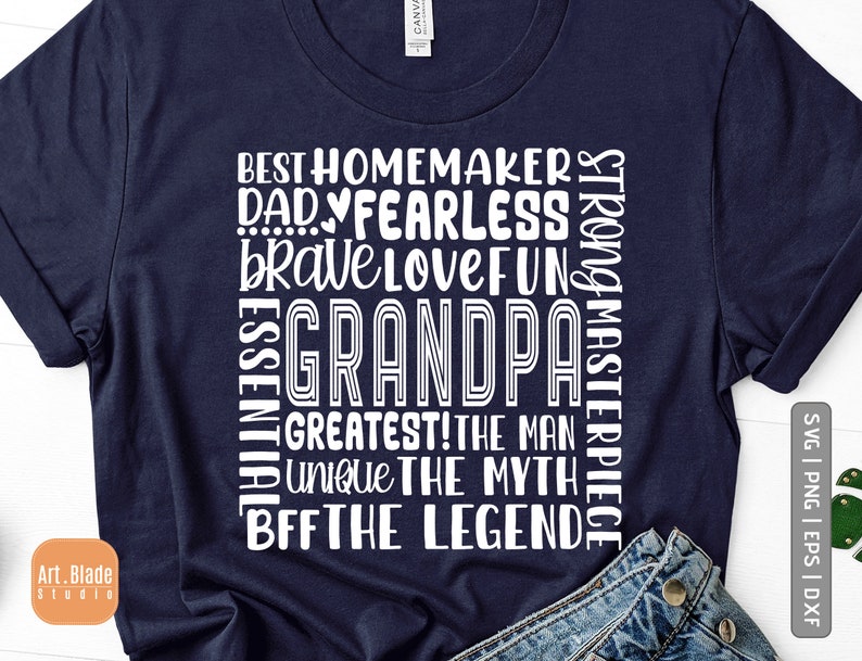 Download Grandpa Pappa SVG Dad Grandfather SVG typography word art ...