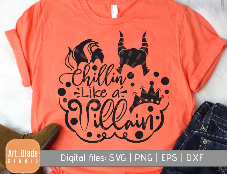 Download Chillin like a Villain SVG halloween svg fall svg Disney ...