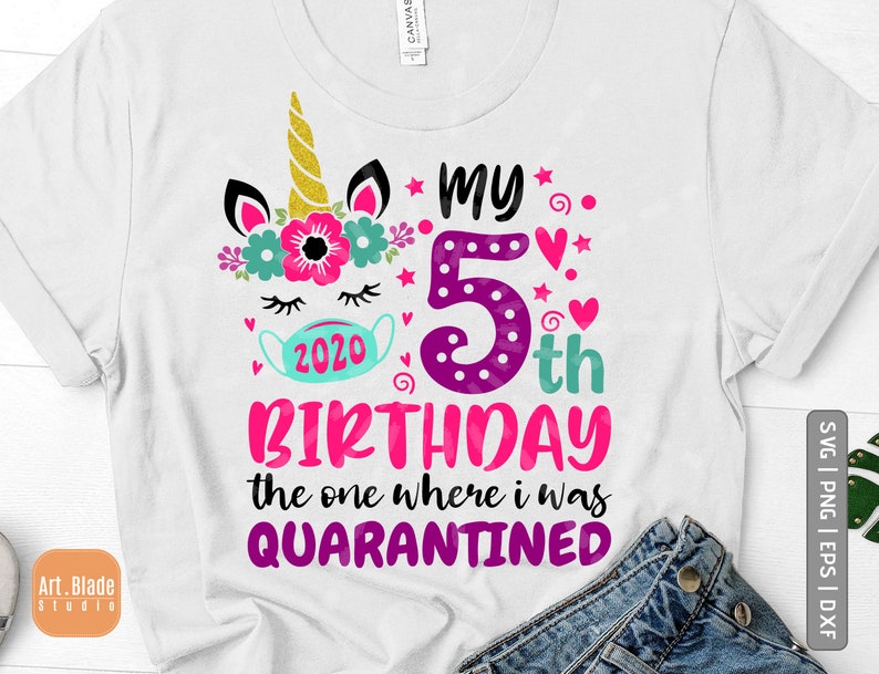 Download My 5th Birthday 2020 unicorn style svg The one where I was ...