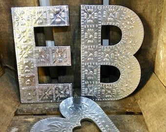 20 cm A-Z Aluminium und Holz Buchstabe Wandbehang Alphabet Namen Initialen Hochzeit Geburtstag Zeichen Haus