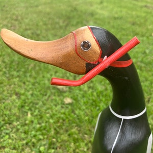 Snorkel pato tallado a mano bambú madera interior exterior natural buceo pato agua náutica