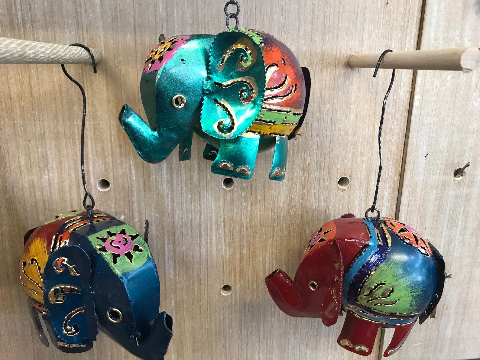 Metal Elephant Tea Light Holder Garden Ornament Standing Etsy