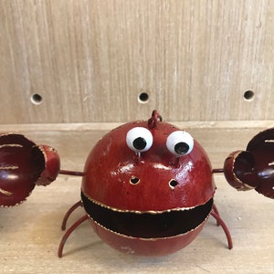 Metal Crab Tea light Holder Garden Ornament Standing candle lantern animal