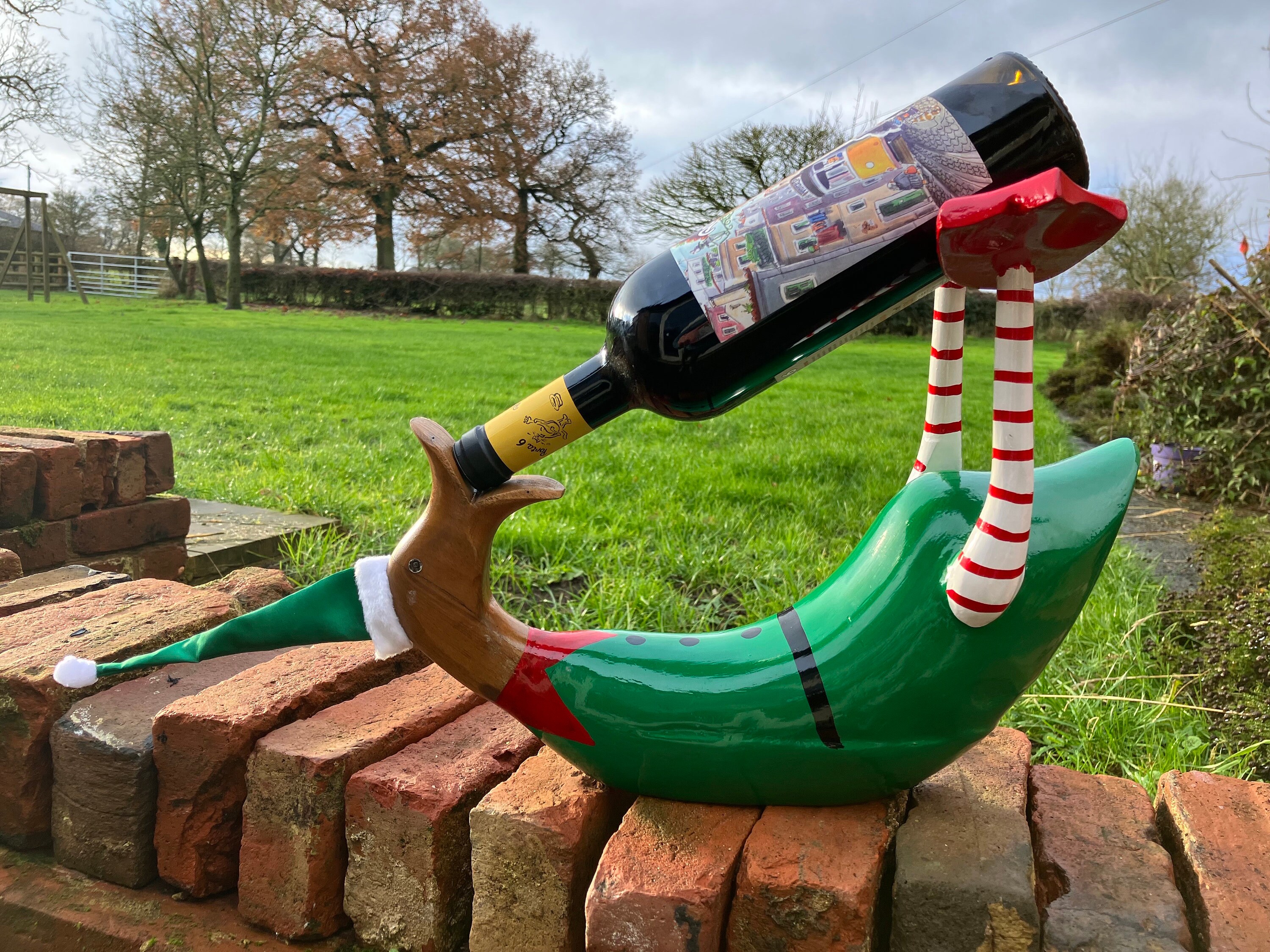 Drunk duck wine holder sale
