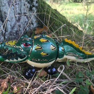 Metal Crocodile Tea light Holder Garden Ornament Standing candle lantern animal Hanging croc alligator