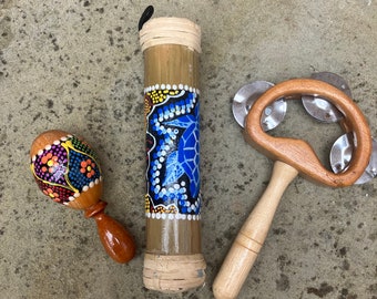Set De Instrumentos Musicales Para Niños Con Kalimba, Palo De Lluvia Y Tambor Oceánico – Juguete Educativo Sensorial Para Bebés Y Niños Pequeños