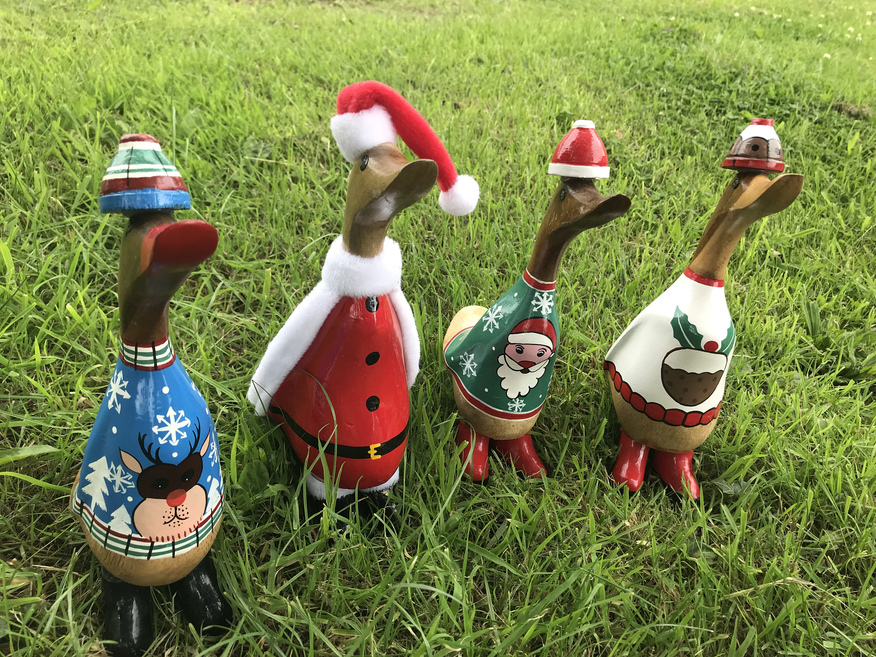 Christmas Jumper Duck Santa Duck Handmade Painted Wooden Etsy UK