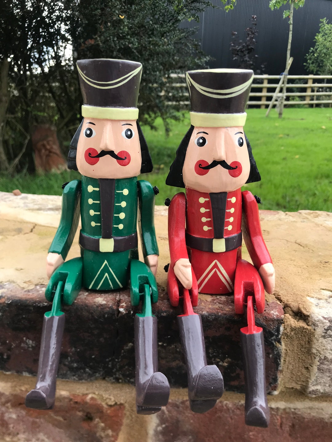 Wooden Nutcracker Solider Christmas Decoration Hinged Puppet Doll Etsy UK