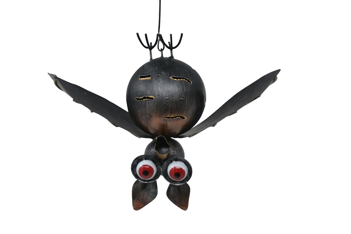 Metal Bat Tea Light Holder Garden Ornament Standing Candle Etsy UK