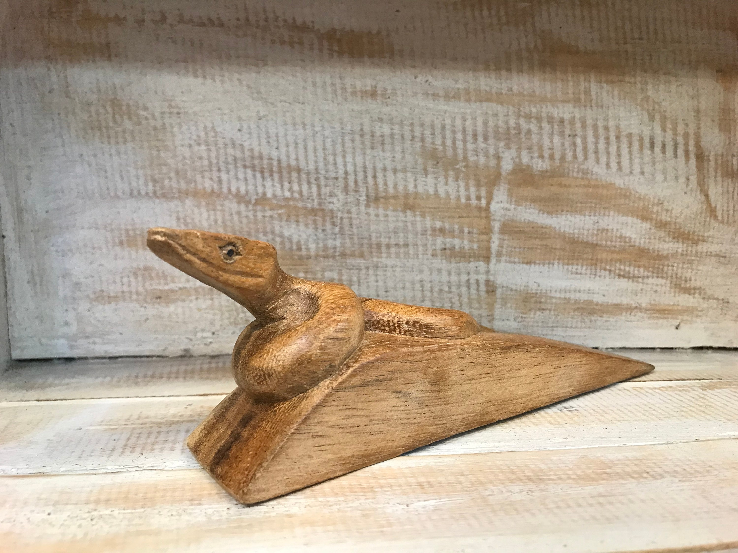 Hand Carved Wooden Animal Door stop Elephant rabbit owl cat Etsy