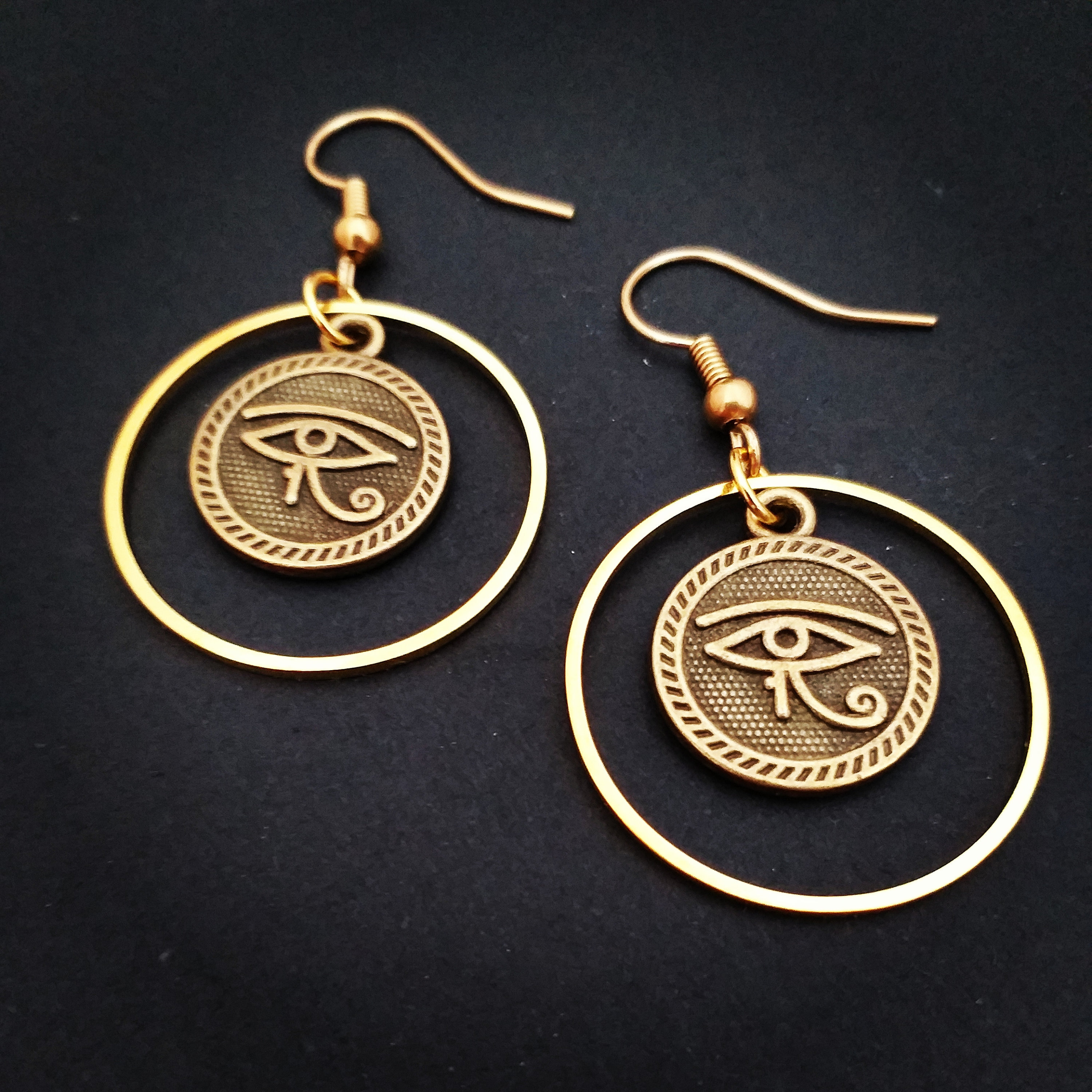 Eye of Horus Earrings Egyptian Dainty Spiritual Jewelry Symbol of