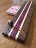 Cribbage Board Walnut/Maple/Purpleheart - Personalize, Engrave, Pegs, gift idea, made in Oregon, card game, 3 player, skunk lines, handmade 