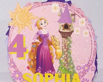 Pick it up Tangled pinata personalized princess pinata princess birthday party Princess party snow white Cinderella bella beauty Rapunzel