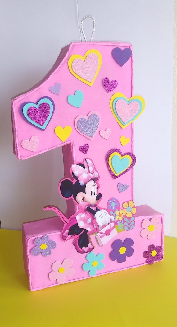Mini-décoration pinata pour fête d'anniversaire Minnie Mouse