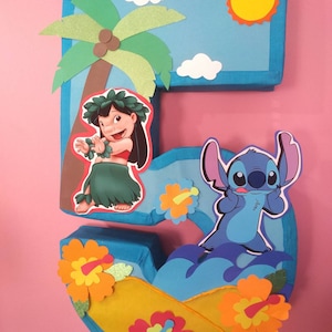 Lilo and Stitch number pinata stitch party Lilo and Stitch birthday stitch decorations