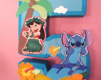 Lilo and Stitch number pinata stitch party Lilo and Stitch birthday stitch decorations