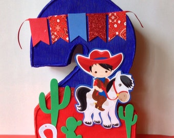 Cowboy pinata, cowboy birthday party , wester birthday party, Cowboys birthday party