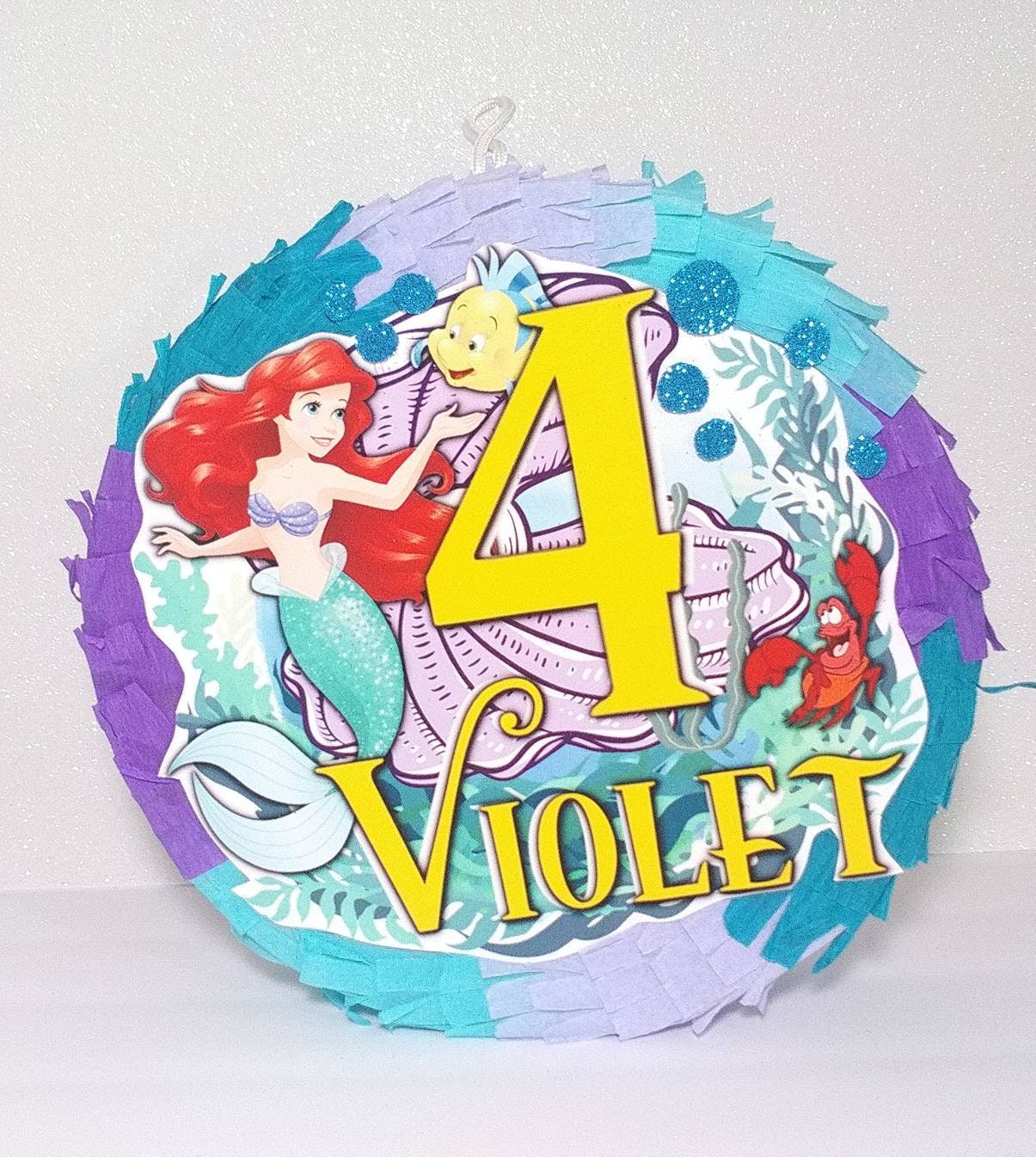 The little Mermaid pinata personalized Mermaid pinata Flounder pinata the little mermaid birthday party flouder pinata