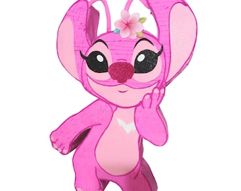 Angel pinata stitch number pinata Angel and Stitch party Angel and Stitch birthday stitch decorations Angel Stitch