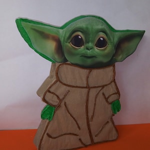 Baby Yoda pinata Star Wars pinata, Star Wars birthday party baby yoda party decoration image 2