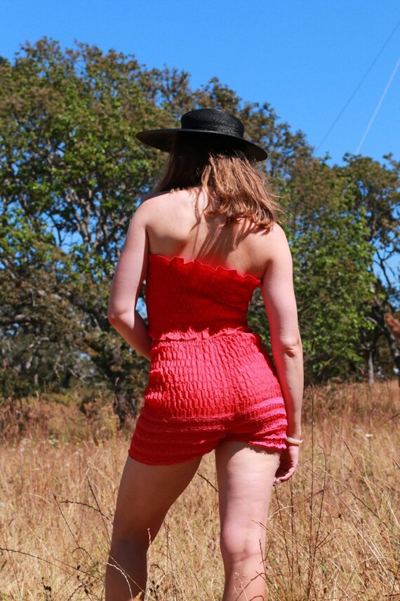 Vintage Red Lacy Bloomers