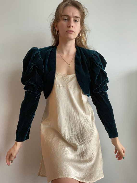 Ultimate Puffed Sleeve Turquoise Bolero /Xs-s