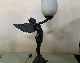 Ángel/tortuga latón/piedra