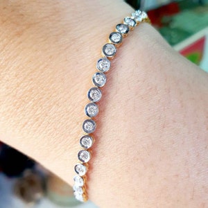 Diamond Tennis Bracelet  Timeless Diamond Designs Classic Tennis Best Self Gift Diamond 100%