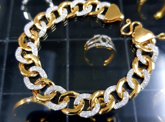 Zales Men's 14K Gold Curb Chain Bracelet