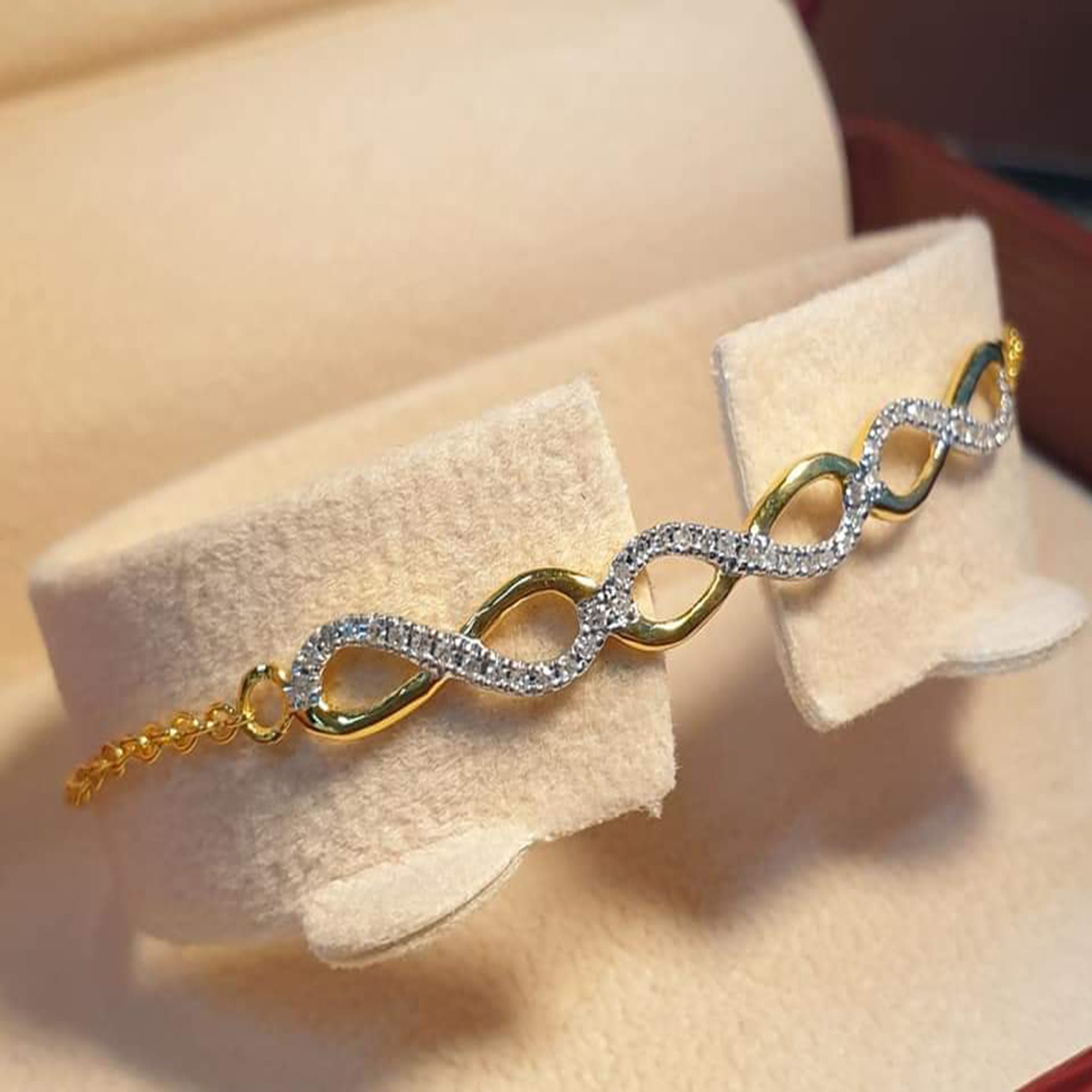 Infinity Bracelet Diamonds Sparkling Bangle Bracelet Charms Etsy Canada